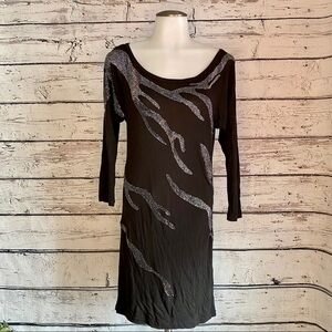 Armani Exchange beaded fitted dress